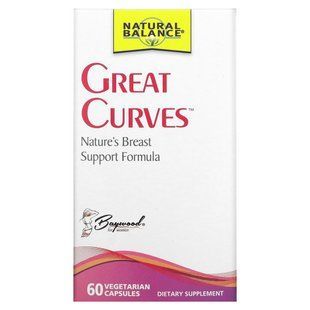 Великие кривые, Great Curves, Natural Balance, 60 вегетарианских капсул купить в Киеве и Украине