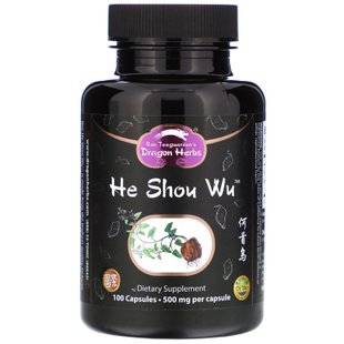 Травяная формула, He Shou Wu, Dragon Herbs, горец, 100 капсул купить в Киеве и Украине