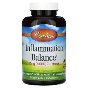 Протизапальний комплекс Carlson Labs (Inflammation Balance) 90 желатинових капсул