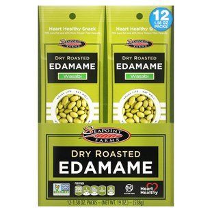 Сухой жареный эдамам, острый васаби, Seapoint Farms, 12 упаковок, 1,58 унции (45 г) каждая купить в Киеве и Украине