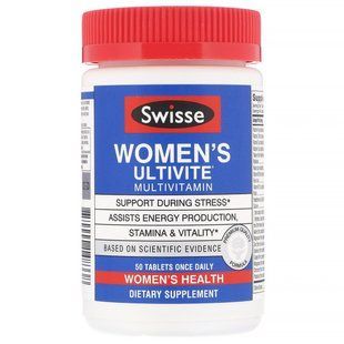 Мультивитаминная добавка для женщин, Women's Ultivite, Swisse, 50 таблеток купить в Киеве и Украине