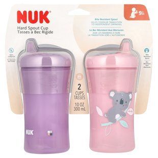 NUK, Hard Spout Cup, 9+ Months, Pink and Purple, 2 Cups, 10 oz (100 ml) Each купить в Киеве и Украине