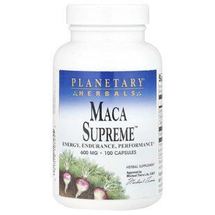 Planetary Herbals, Maca Supreme&trade;, 1,200 mg, 100 Capsules (600 mg per Capsule)