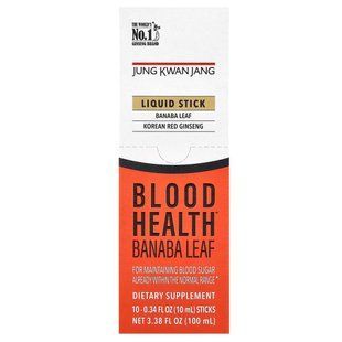 CheongKwanJang, Blood Health, Banaba Leaf, Korean Red Ginseng, 10 Liquid Sticks, 0.34 fl oz (10 ml) Each купить в Киеве и Украине
