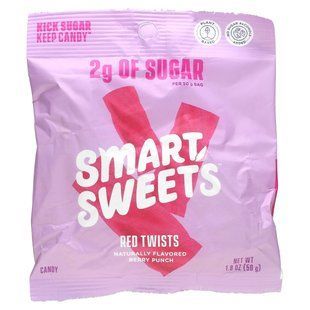 SmartSweets, Red Twists, ягодный пунш, 50 г (1,8 унции) купить в Киеве и Украине
