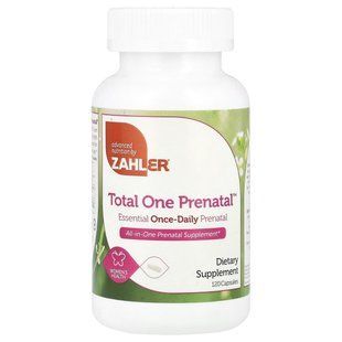 Prenatal complex: vitamins and minerals Zahler (Total One Prenatal) 120 capsules.