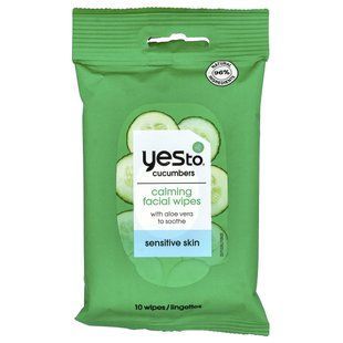 Yes To, Calming Facial Wipes, Sensitive Skin, Cucumbers , 10 Wipes купить в Киеве и Украине