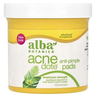 Alba Botanica, Прокладки от Acnedote от прыщей, максимальная сила действия, 60 текстурированных прокладок купить в Киеве и Украине