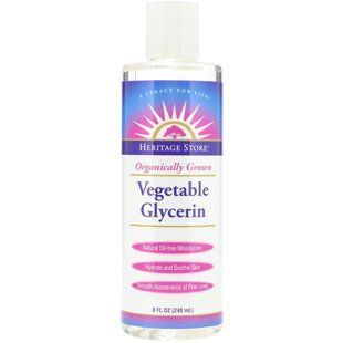 Plant Glycerin, Natural Moisturizing Factor Without Fat, Heritage Store, 8 fl. oz. (240 ml)