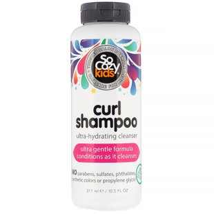 Шампунь для детей, ультраувлажнение и очищение, Curl Shampoo, Kids, SoCozy, 311 мл (10,5 жидк. унции) купить в Киеве и Украине