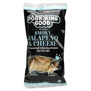 Pork King Good, ароматизований чічаррон, копчений халапеньйо та сир, 49,5 г (1,75 унції)
