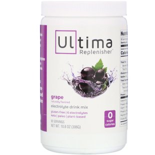 Порошок электролита, виноград, Electrolyte Powder, Grape, Ultima Replenisher, 306 г купить в Киеве и Украине