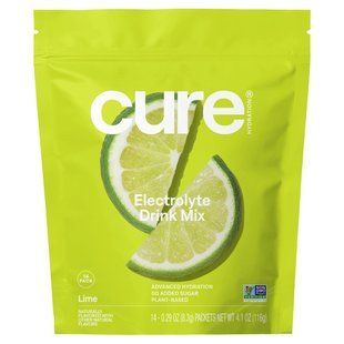 Cure Hydration, Hydrating Electrolyte Mix, Lime, 14 Packets, 0.29 oz (8.3 g) Each купить в Киеве и Украине