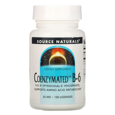 Вітамін B-6 з коферментами, Coenzymated B-6, Source Naturals, 25 мг під язик, 120 таблеток