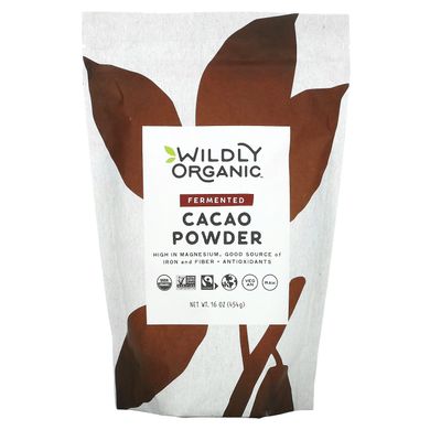 Wildly Organic, Порошок какао, ферментований, 454 г (16 унцій)