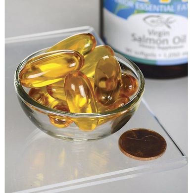 Лососева олія, Virгin Salmon Oil, Swanson, 105 г, 180 капсул