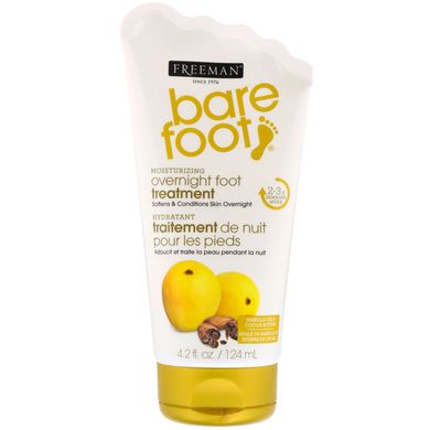 Bare Foot, нічний зволожуючий засіб догляду за ногами, масла марули і какао, Freeman Beauty, 4,2 р унц (124 мл)