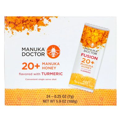 Мед манука 20+ з куркумою Manuka Doctor (Manuka Honey) 24 пакетика по 7 г