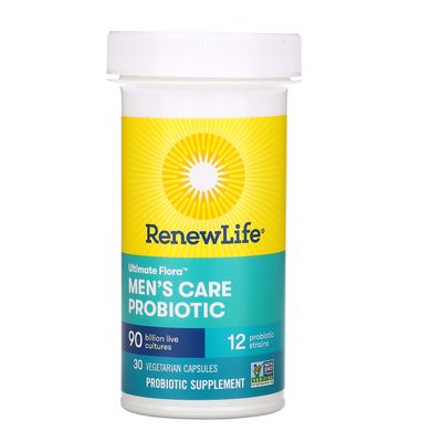 Пробіотик для чоловіків Renew Life (Men's Care Probiotic Ultimate Flora) 90 млрд живих культур 30 капсул