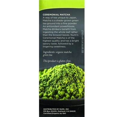 Organic Ceremonial Green Tea, Numi Tea, 1.06 oz (30 g)