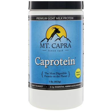 Caprotein, високоякісний протеїн з козячого молока, ваніль, Mt Capra, 1 ф (453 г)