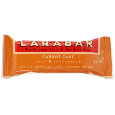 Батончики зі смаком морквяного пирога Larabar 16 бат.