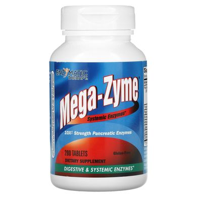 Mega-Zyme, системні ферменти, Enzymatic Therapy, 200 таблеток