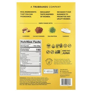 Trubar, Plant Based Protein Bar, Saltylicious Almond Love, 12 Bars, 1.76 oz (50 g) Each