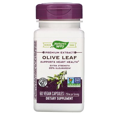 Екстракт листя оливи веган Nature's Way (Olive Leaf) 60 капсул