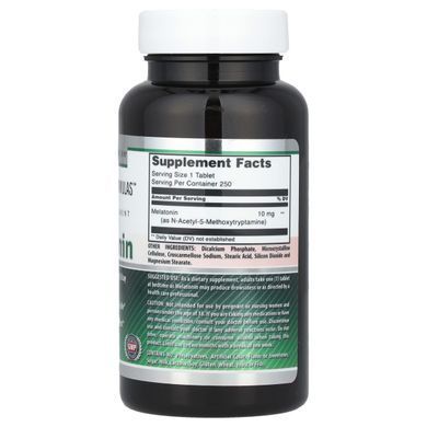 Amazing Nutrition, Мелатонін, 10 мг, 250 таблеток