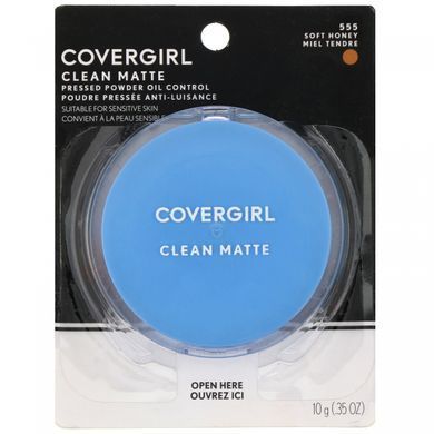 Compact powder, shade 555 Soft Honey, Clean Matte, Covergirl, 10g (0.35 ounces)