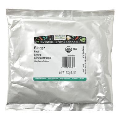 Organic ginger root powder, Frontier Natural Products, 16 ounces (453 g)