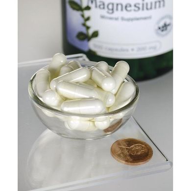 Оксид магнію, Magnesium, Swanson, 200 мг 1000 капсул