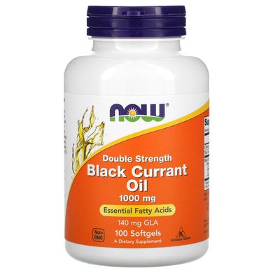 Олія чорної смородини Now Foods (Black Currant Oil) 1000 мг 100 м'яких капсул