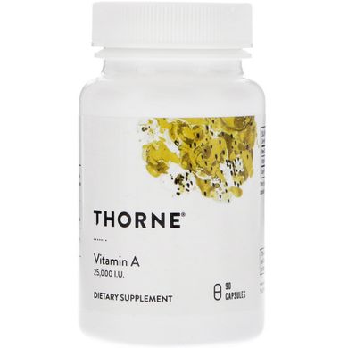 Вітамін A Thorne Research (Vitamin A) 25000МЕ 90 капсул