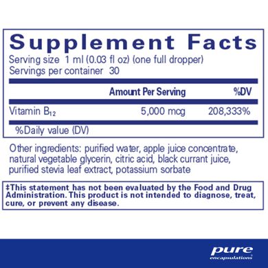 Вітамін B12 Pure Encapsulations (B12 5000) 30 мл