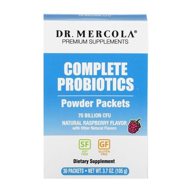 Пробиотики сухие вкус малины Dr. Mercola (Complete Probiotics) 30 пакетиков по 3.5 г купить в Киеве и Украине