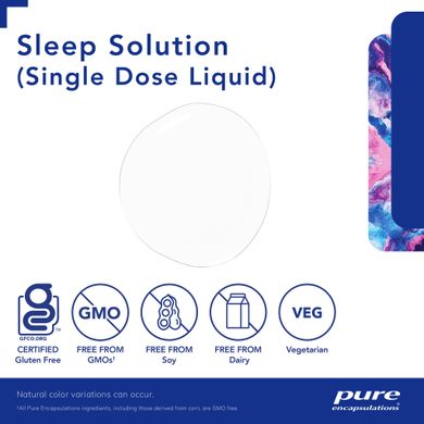 Витамины для сна Pure Encapsulations (Sleep Solution Single Dose Liquid) 6 бутылочек по 58 мл купить в Киеве и Украине