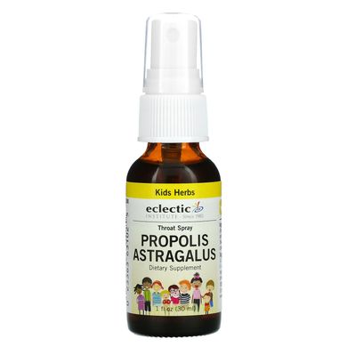 Дитячий спрей для горла Прополіс Астрагал Eclectic Institute (Kids Herbs Propolis Astragalus Throat Spray) 30 мл
