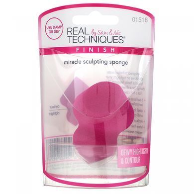 Miracle Sculpting Sponge, Finish, Real Techniques by Samantha Chapman, 1 губка купить в Киеве и Украине