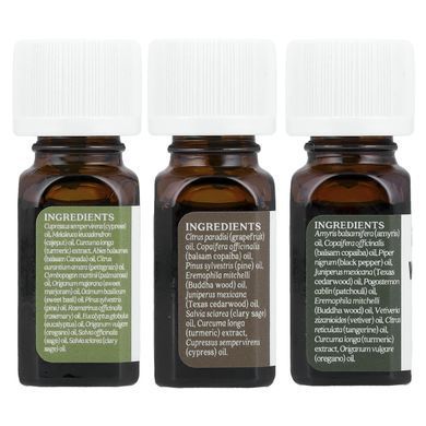 Aura Cacia, набір &laquo;Walk In The Woods&raquo;, суміш чистих ефірних олій, 3 флакони по 7,4 мл (0,25 рідк. унції)