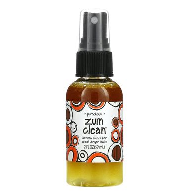 ZUM, Zum Clean, ароматична суміш для кульок для сушіння вовни, пачулі, 2 рідкі унції (59 мл)