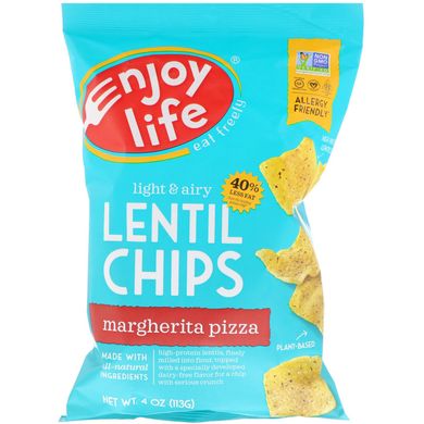 Plentils, сочевичні чіпси зі смаком піци "Маргарита", Enjoy Life Foods, 4 унц (113 г)