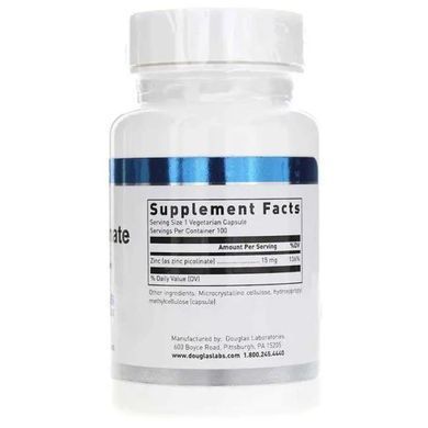 Zinc Douglas Laboratories (Zinc Picolinate) 15 mg 100 capsules