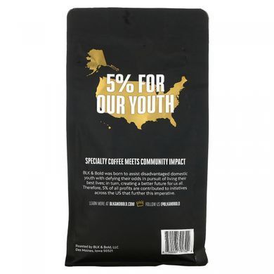 BLK & Bold, Specialty Coffee, цельные зерна, светлая обжарка, Лос-Анджелес Гуадалупе, Гондурас, 12 унций (340 г) купить в Киеве и Украине