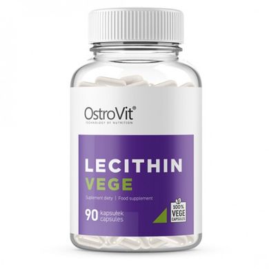 Вегетаріанський лецитин 1400, LECITHIN VEGE 1400, OstroVit, 90 капсул