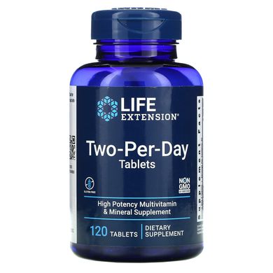 Мультивітаміни, дві в день, Two-Per-Day Tablets, Life Extension, 120 таблеток