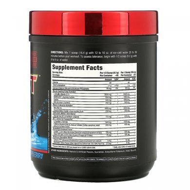 Передтренувальний комплекс ALLMAX Nutrition (Impact Igniter Pre-Workout) 325 г зі смаком блакитний малини