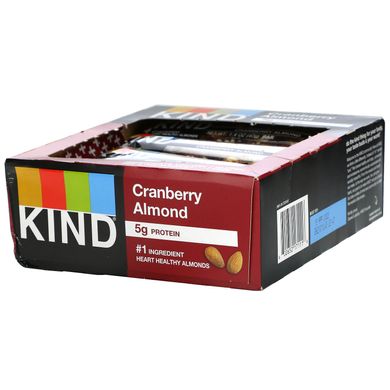 Батончики з журавлиною мигдалем і антиоксидантами KIND Bars (Cranberry Almond + Antioxidants Bars Kind Plus) 12 бат.