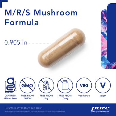 М/Р/Ш грибная формула Pure Encapsulations (M/R/S Mushroom Formula) 120 капсул купить в Киеве и Украине